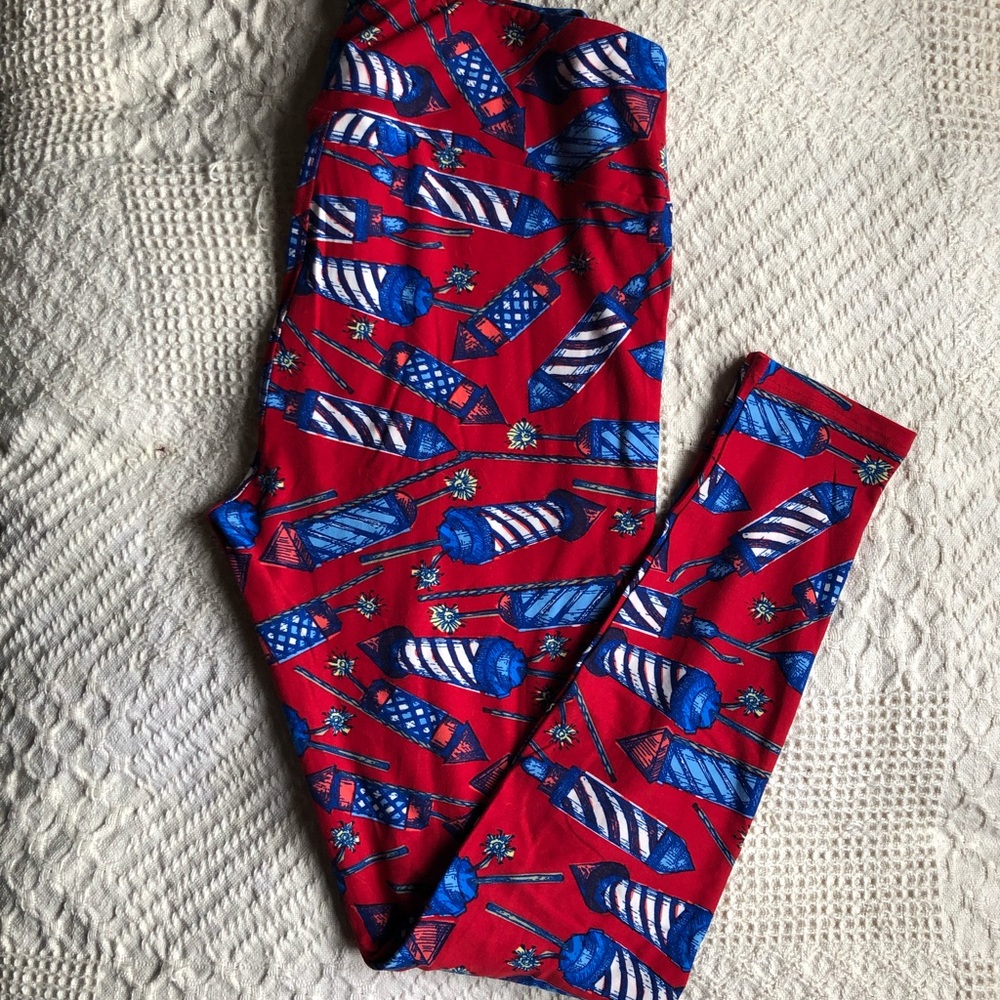 LuLaRoe Firecracker Americana Leggings